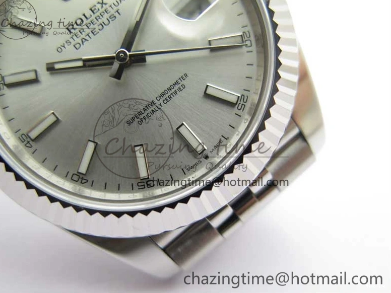 MiroTime 0101 SoftTouch DateJust 41 126334 ZF 1:1 Best Edition 904L Steel Silver Dial Stick Marker on Jubilee Bracelet A 2437